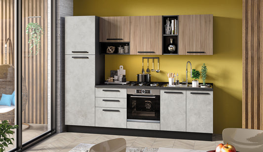 CUCINA NATALIA 270 ASH WHITE / WALNUT