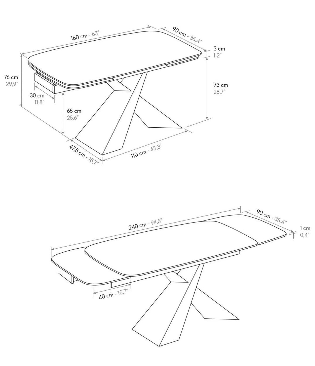 TAVOLO IN CERAMICA 2075/2064