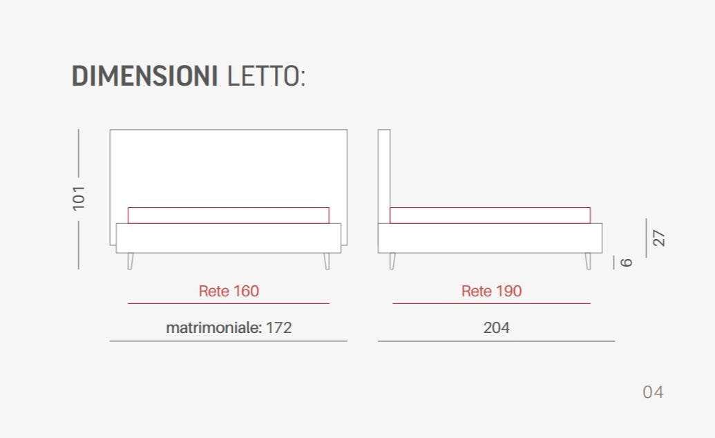 LETTO MOD. MILO'S MATRIMONIALE