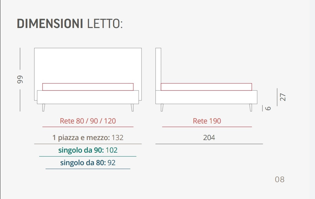 LETTO MOD. STROMBOLI SINGOLO