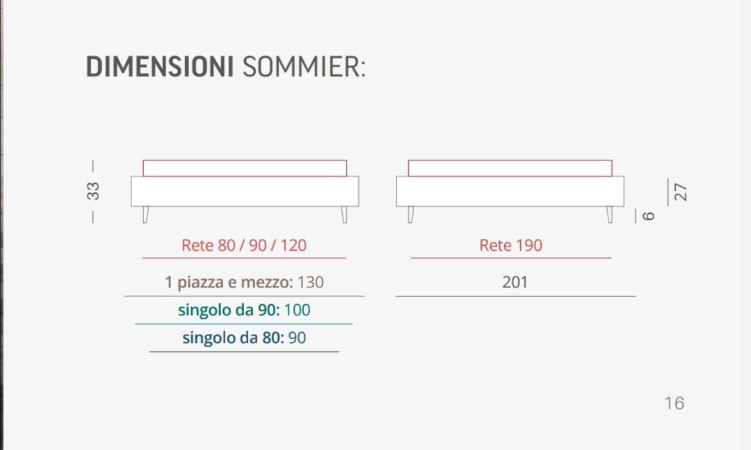 SOMMIER MOD.PANTELLERIA PIAZZA E MEZZA