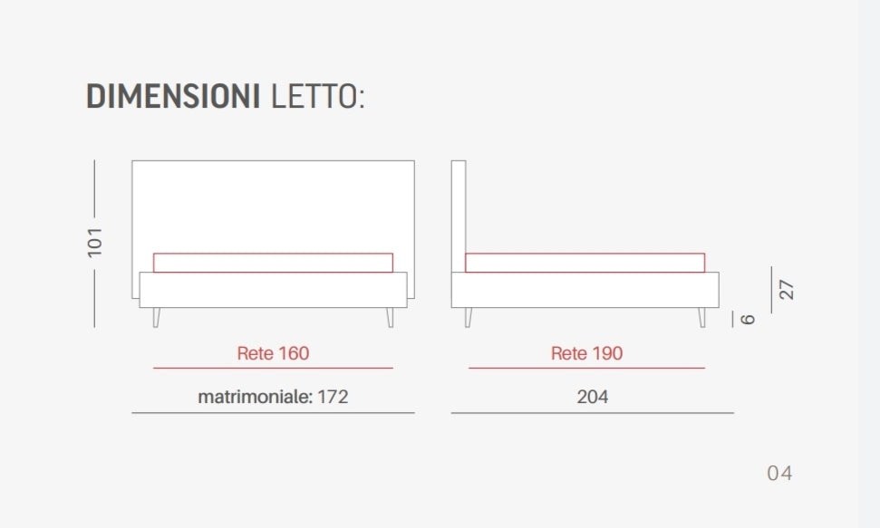 LETTO MOD. GORGONA MATRIMONIALE